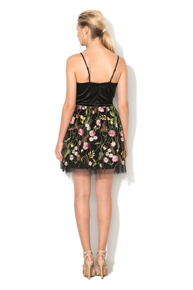 Rinascimento Черна мрежеста рокля с цветни бродерии Жени