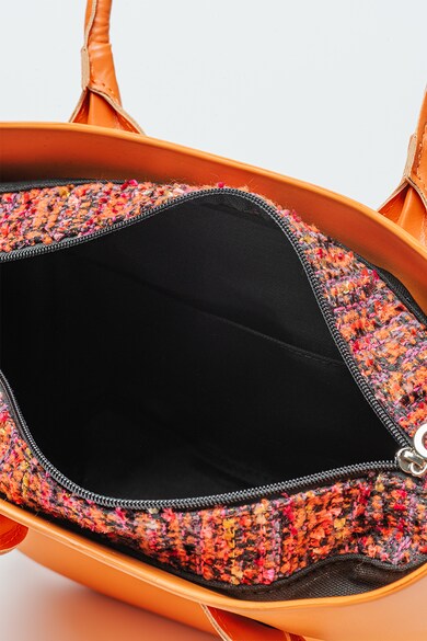 O bag Tote fazonú táska tweed anyagú részlettel női