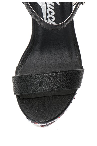 Fiorucci Sandale negru si alb cu platforma wedge Femei