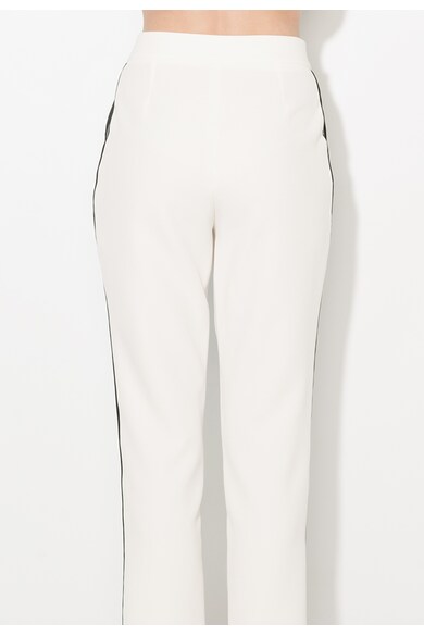 Zee Lane Collection Pantaloni crop albi cu vipusca Femei