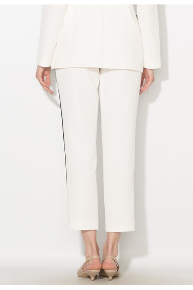 Zee Lane Collection Pantaloni crop albi cu vipusca Femei