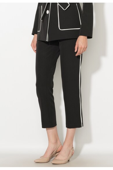 Zee Lane Collection Pantaloni crop negri cu vipusca Femei