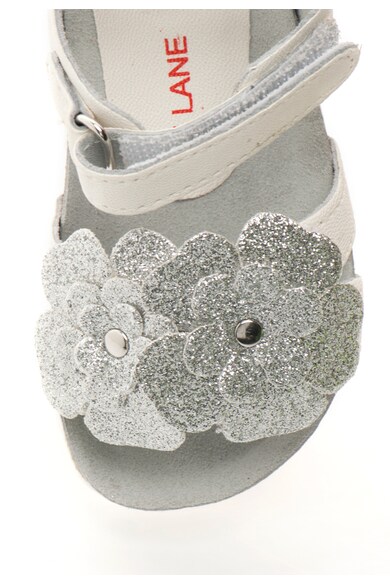 Zee Lane Sandale alb cu argintiu cu aplicatie florala Ariel Fete