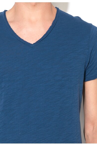 Zee Lane Denim Тениска в син меланж с незавършен подгъв Мъже