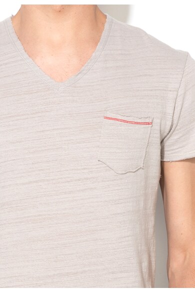 Zee Lane Denim Тениска в светлосив меланж с джоб на гърдите Мъже