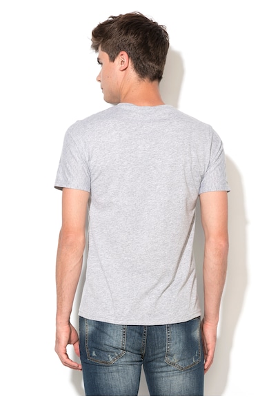 Zee Lane Denim Тениска в сив меланж с шарка на бухали Мъже