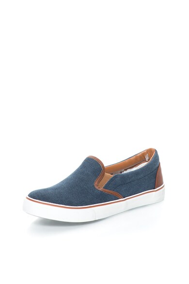 OMS by Original Marines Pantofi slip-on bleumarin cu maro scortisoara Barbati