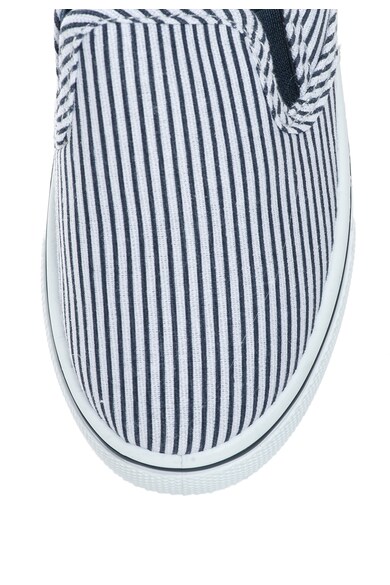 OMS by Original Marines Pantofi slip-on bleumarin inchis si alb de panza in dungi Baieti