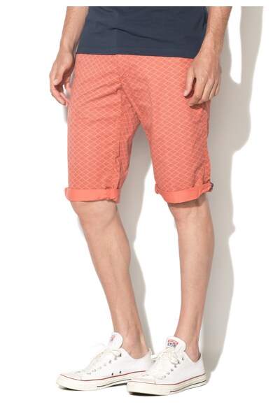 EDC by Esprit Bermude chino rosu caramiziu cu model geometric Barbati