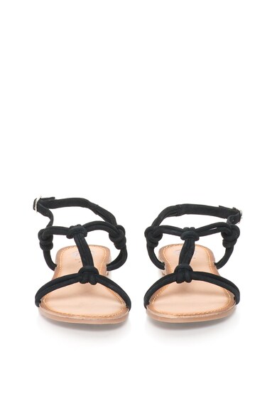 Gioseppo Sandale negre de piele intoarsa cu design innodat Parea Femei