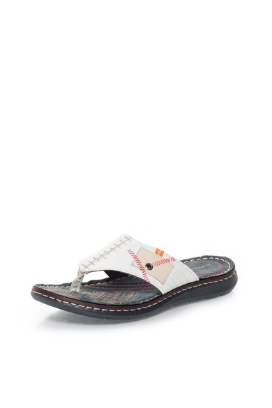 Zee Lane Papuci flip-flop gri deschis de piele Pio Barbati