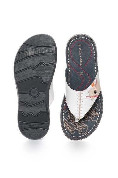 Zee Lane Papuci flip-flop gri deschis de piele Pio Barbati