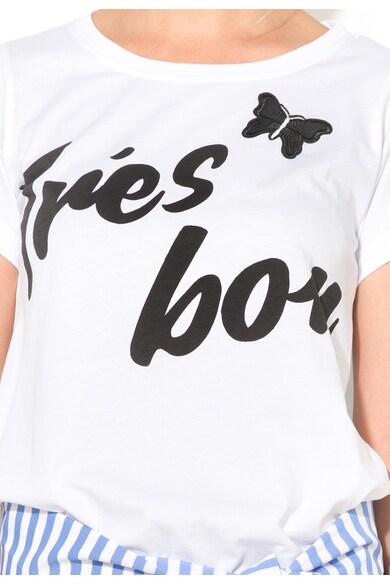 Fornarina Бяла тениска с текстова щампа Жени