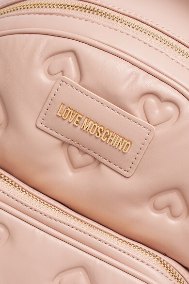 Love Moschino Műbőr hátizsák dombornyomott szívekkel női
