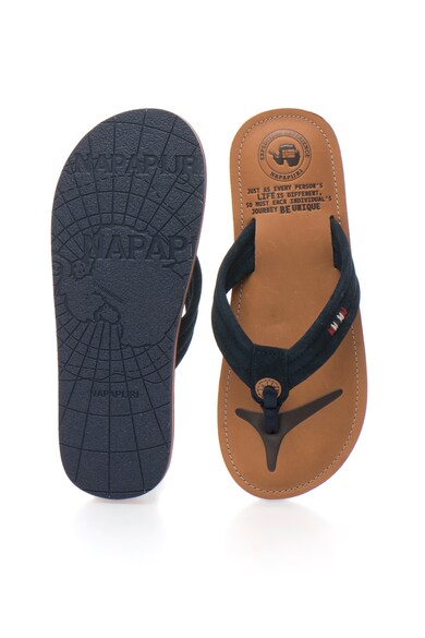 Napapijri Papuci flip-flop bleumarin cu piele intoarsa Toledo Barbati