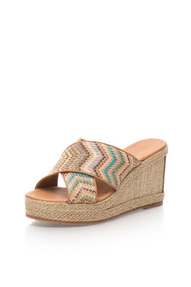 Napapijri Papuci wedge tip espadrile maro deschis Esther Femei