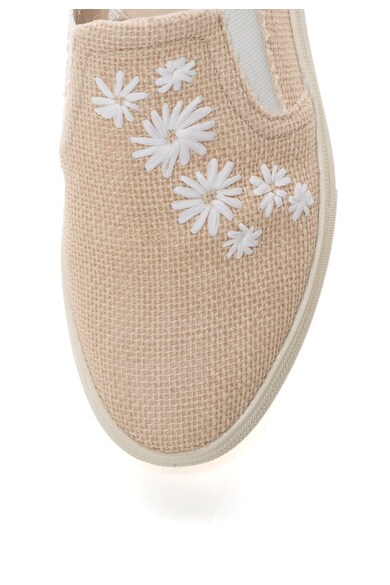 Esprit Pantofi slip-on bej deschis cu broderie Femei