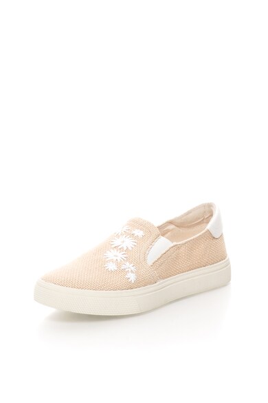 Esprit Pantofi slip-on bej deschis cu broderie Femei