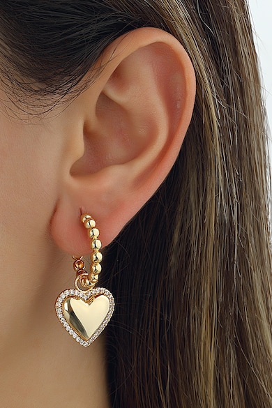 Atelier Miu Karika-fülbevaló szív alakú dísszel női