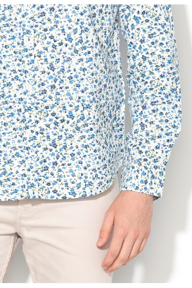 BRAVE SOUL Риза в бяло и синьо с флорален десен Мъже