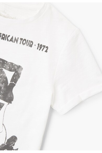 Mango Tricou alb cu imprimeu frontal Rolling Stones Baieti