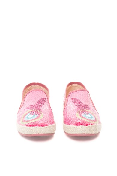 DESIGUAL Espadrile slip-on roz cu paiete Fete