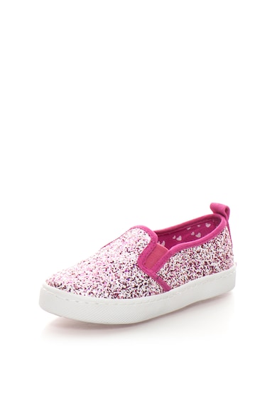 Gioseppo Pantofi slip-on alb cu roz zmeuriu stralucitori Kopita Fete