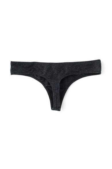 Emporio Armani Underwear Chiloti tanga negri cu insertie de fire stralucitoare Femei