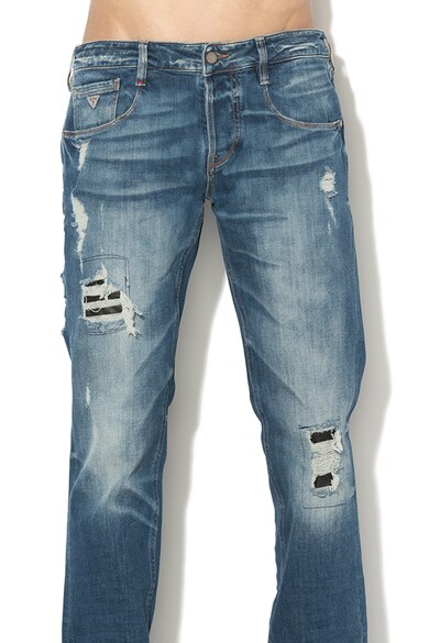 GUESS JEANS Blugi slim fit cu rupturi decorative Barbati