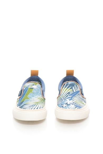 Pepe Jeans London Pantofi slip-on albastru prafuit cu imprimeu vegetal Traveler Fete