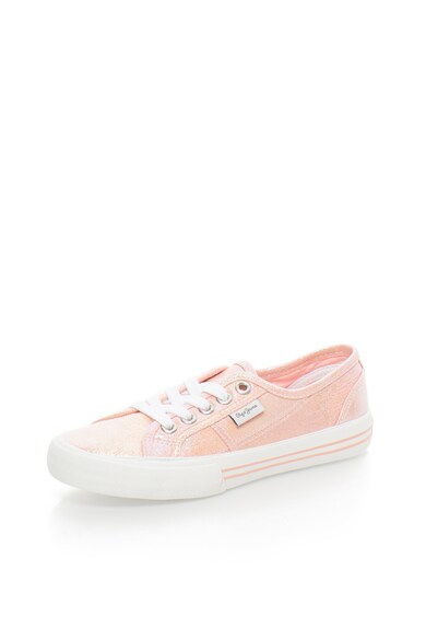 Pepe Jeans London Pantofi sport roz cu irizatii Baker Fete