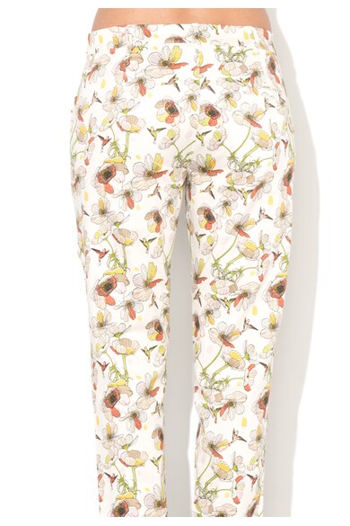 DESIGUAL Pantaloni albi cu imprimeu floral Mari Luz Femei