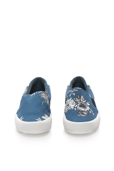 GUESS Pantofi slip-on bleumarin si alb cu model floral Fete