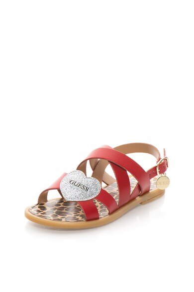 GUESS Sandale slingback rosii cu detaliu auriu Baieti