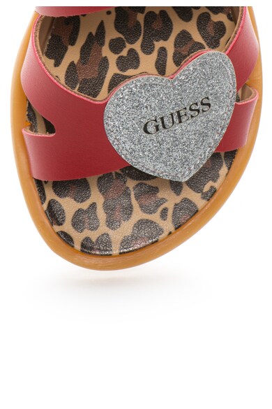 GUESS Sandale slingback rosii cu detaliu auriu Baieti