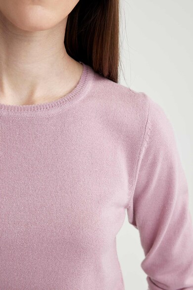 DeFacto Фино плетен пуловер с овално деколте Жени