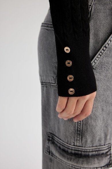 DeFacto Пуловер с декоративни копчета Жени