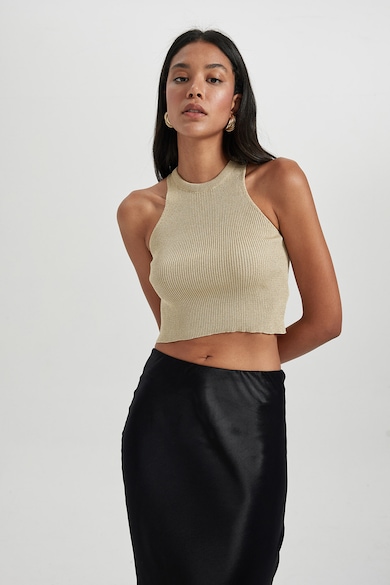 DeFacto Bordázott crop top női