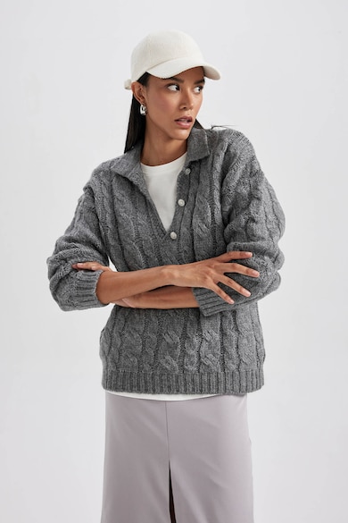 DeFacto Csavart kötésmintájú pulóver női