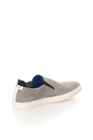 Replay Pantofi slip-on gri de piele nabuc Rolling Barbati