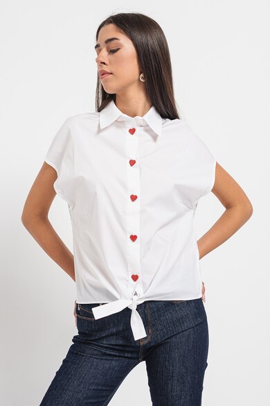 Love Moschino Памучна риза с къси ръкави Жени