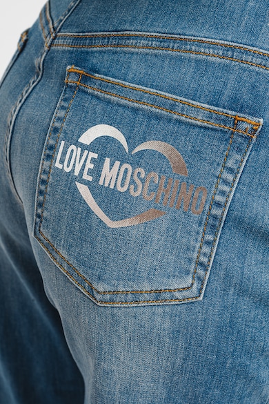 Love Moschino Mosott hatású straight fit farmernadrág női