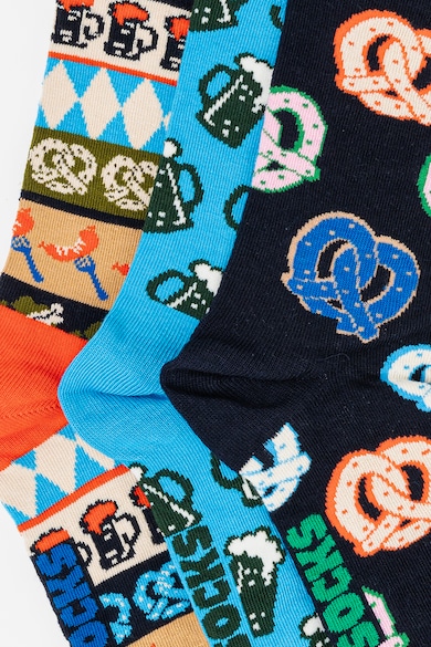 Happy Socks Унисекс дълги чорапи с шарки - 3 чифта Мъже