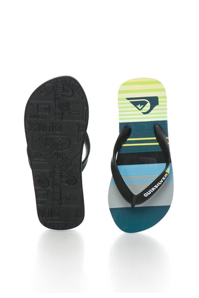 QUIKSILVER Papuci flip-flop in nuante de verde cu negru Molo Baieti