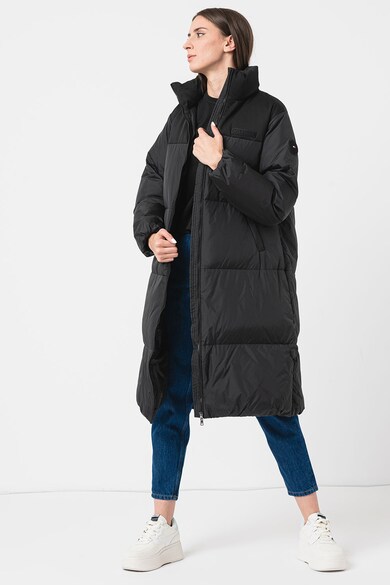 Tommy Hilfiger Kényelmes fazonú hosszú steppelt télikabát női