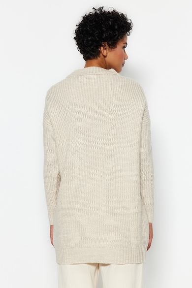Trendyol Csavart kötésmintájú hosszú pulóver női