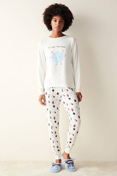 Penti Pantaloni de pijama cu imprimeu grafic Femei