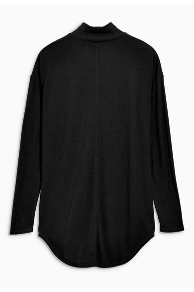 NEXT Bluza neagra tricotata fin cu guler inalt Femei