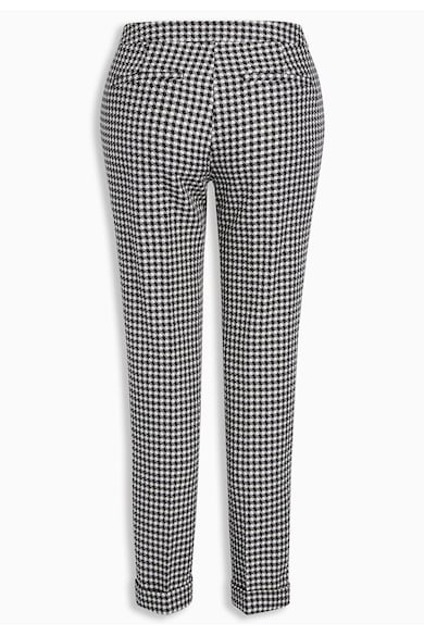 NEXT Pantaloni conici negru cu alb cu model gingham Femei