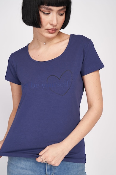 KVL by KENVELO Тениска с памук с надпис Жени